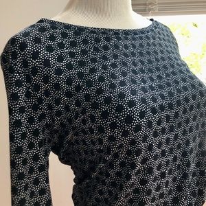 Ann Taylor LOFT Polka Dot Stretch Jersey Dress S